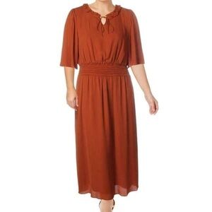 Gibson Latimer Womens Sheath Dress Spice Orange